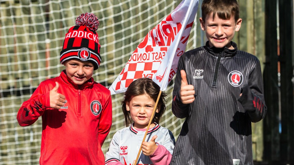 Young supporters at the Fleetwood game
