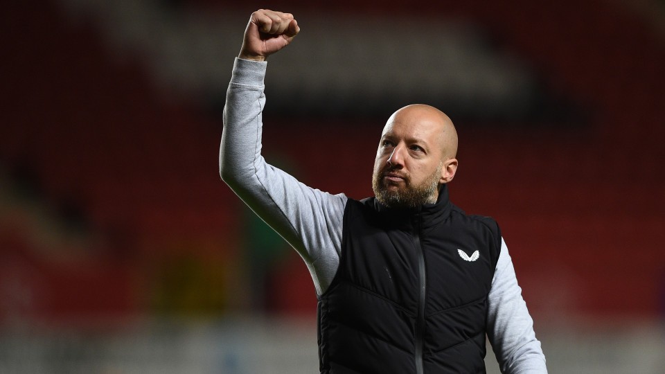 Garner celebrates with supporters