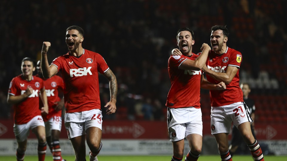 Ryan Inniss, Eoghan O'Connell and Scott Fraser celebrate