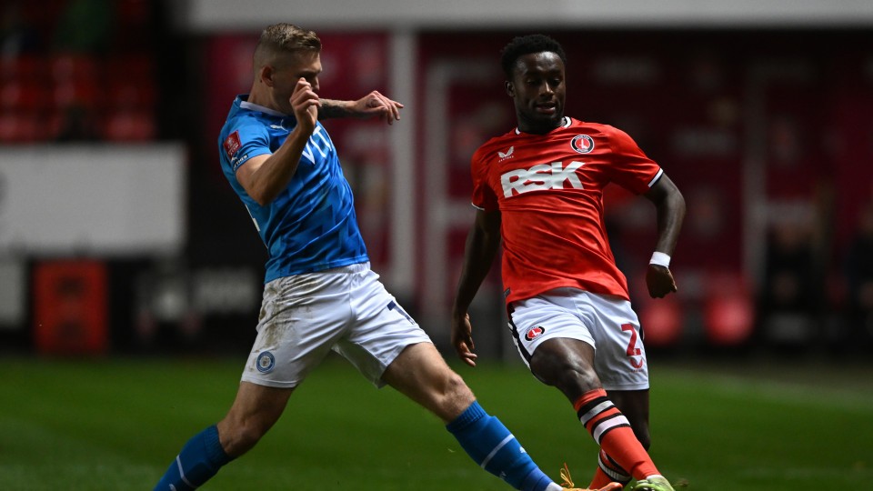 Steven Sessegnon battles for the ball