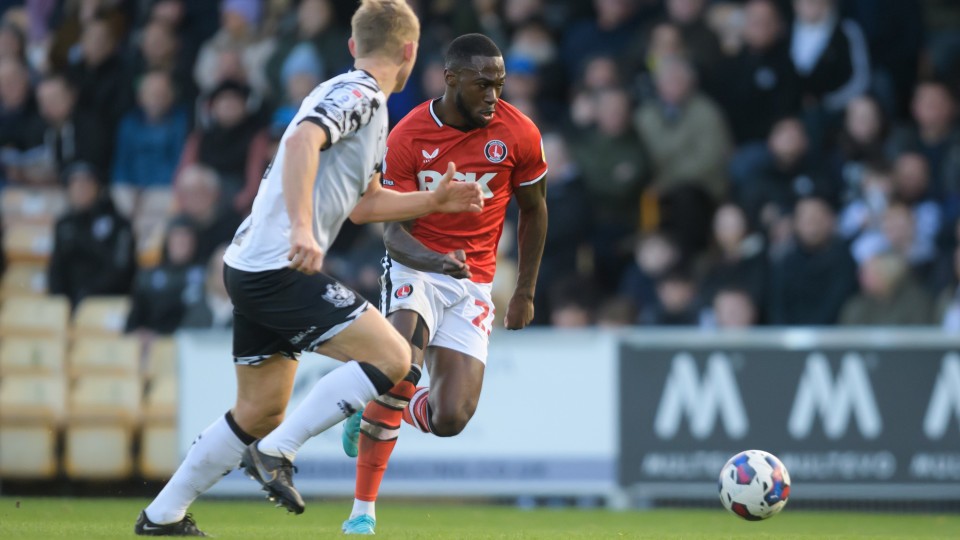 Port Vale v Charlton action shot