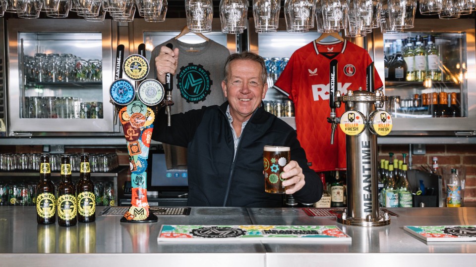 Alan Curbishley at Meantime Brewery