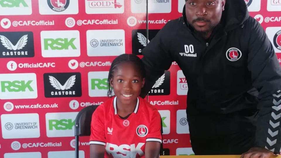 Image of Kayden Bashir with CAFC Academy scout