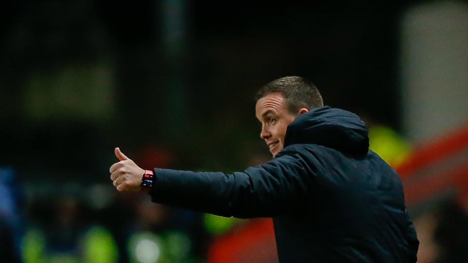 Anthony Hayes gives his team the thumbs up