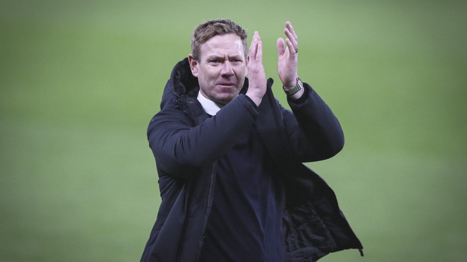 Holden claps supporters at Old Trafford