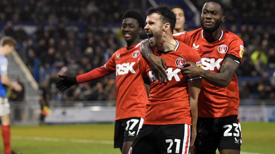 Fraser and Blackett-Taylor celebrate Charlton's second