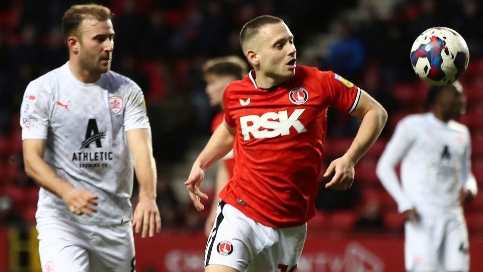 Jack Payne playing against Barnsley