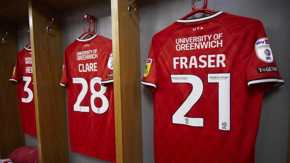 Scott Fraser's shirt in the Charlton dressing room