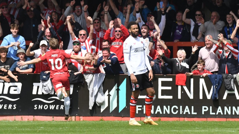 May celebrates against Charlton