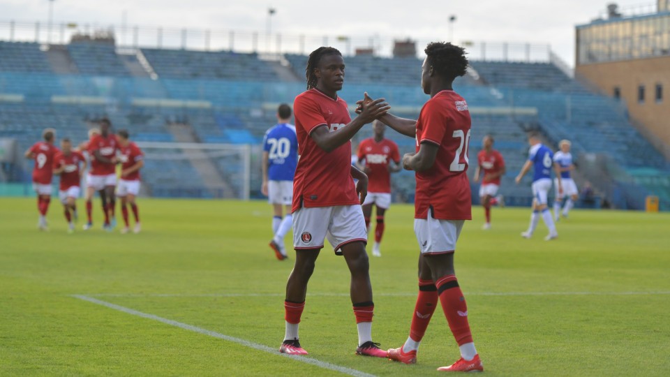 Asiimwe celebrates with Campbell
