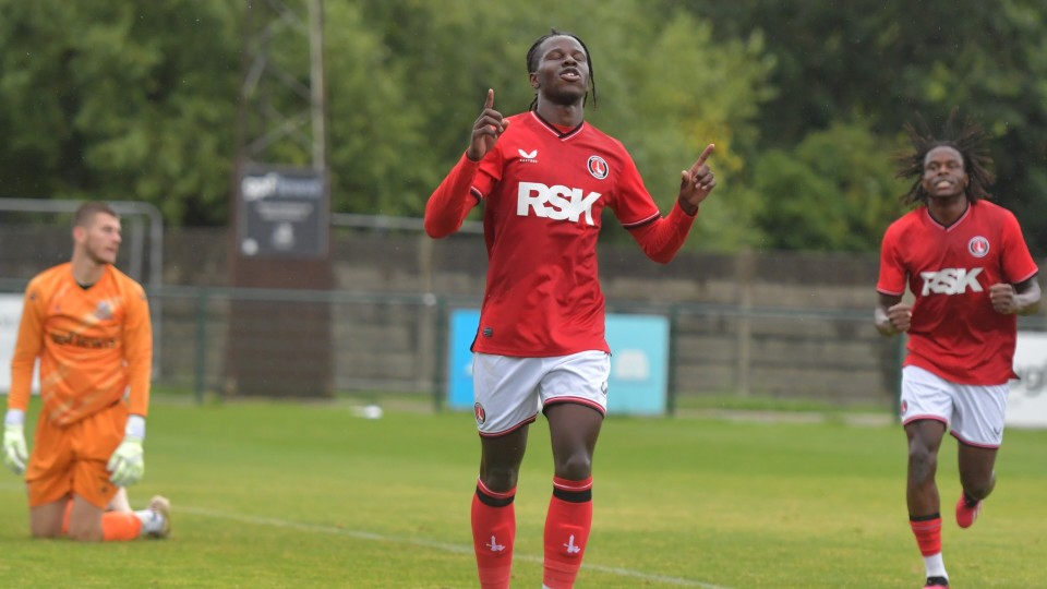 Karoy Anderson celebrates his goal
