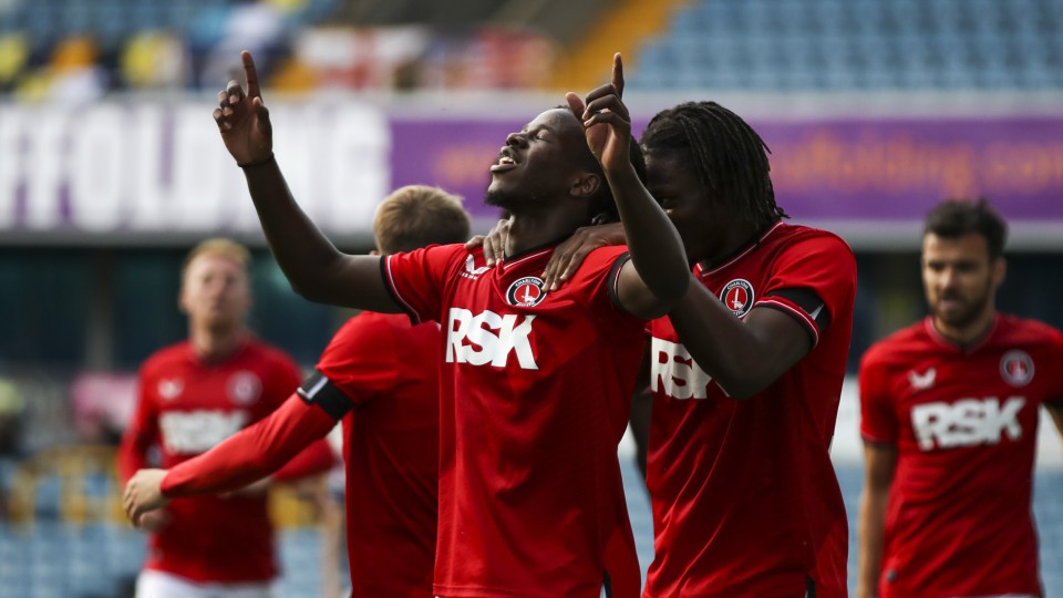 Karoy Anderson celebrates his goal