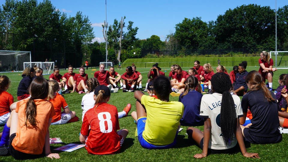 Women's team visit girls only FHC