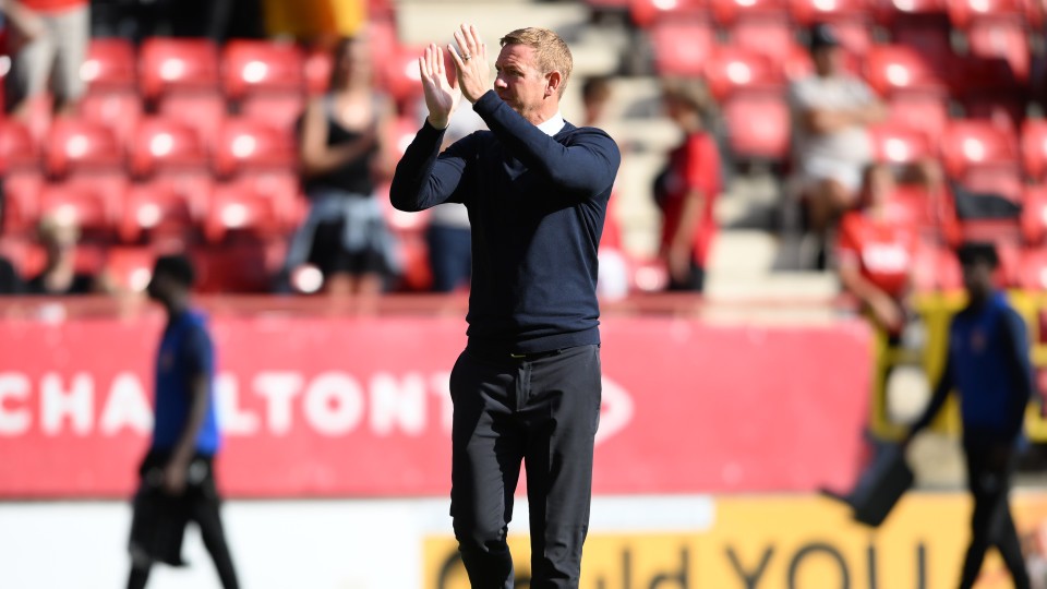 Dean Holden claps supporters