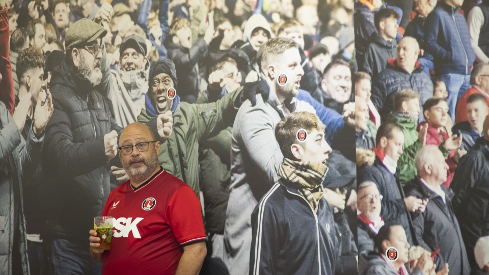 A supporter with his free beer