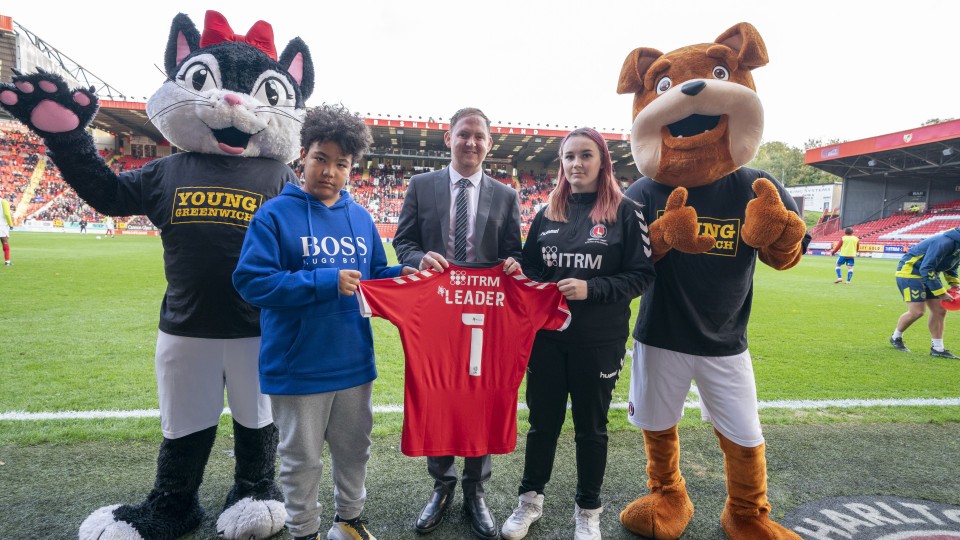 NW with Cllr Danny Thorpe and mascots Floyd and Harvey