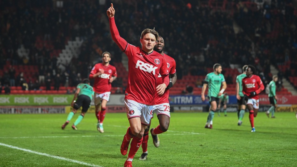 Alfie May celebrates