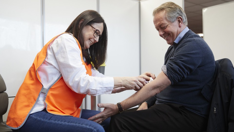 Alan Curbishley getting a PSA test