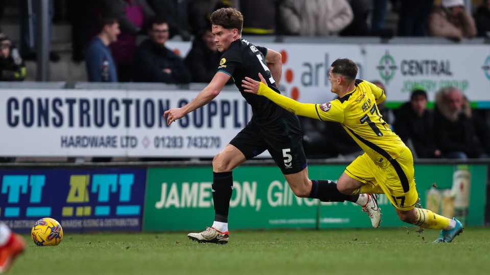 Lucas Ness battles for the ball