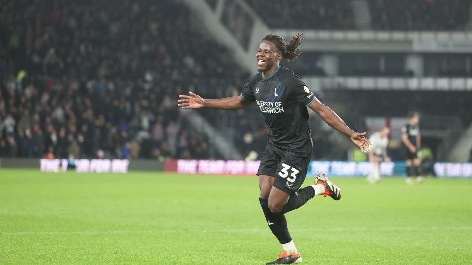 Karoy Anderson celebrates