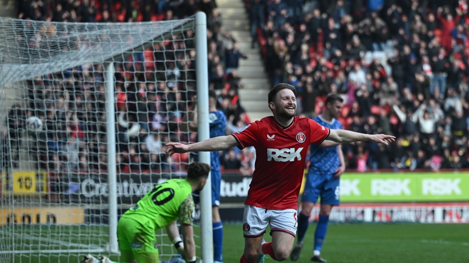 Alfie May celebrates