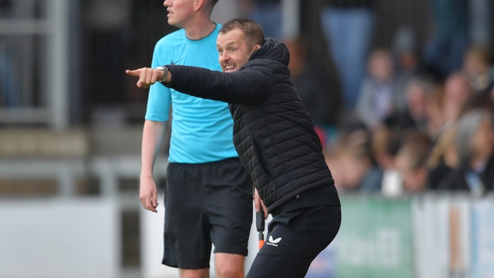 Nathan Jones on the touch line