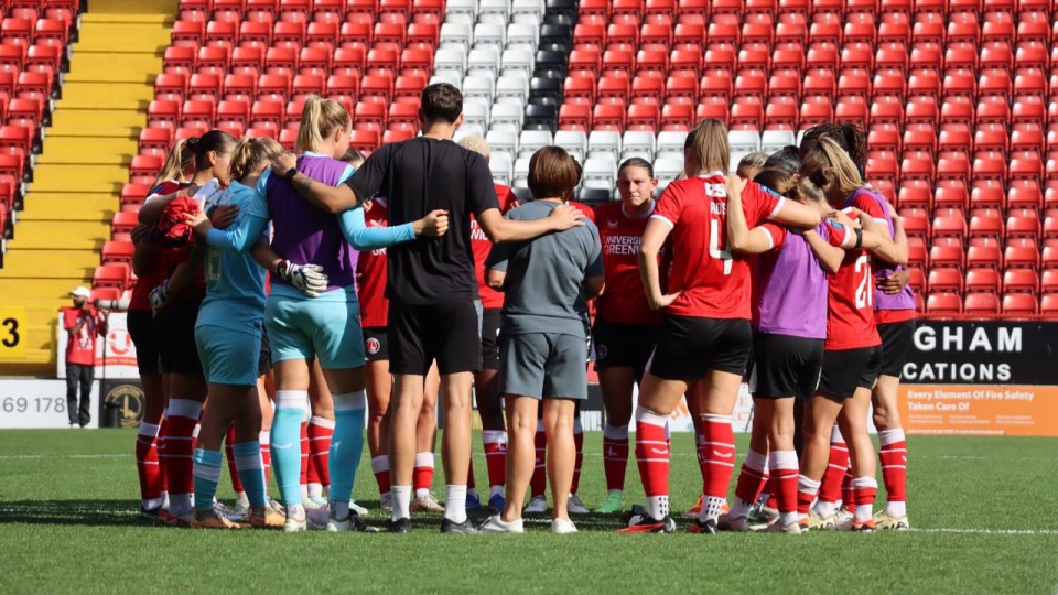 Team huddle post Aston Villa game
