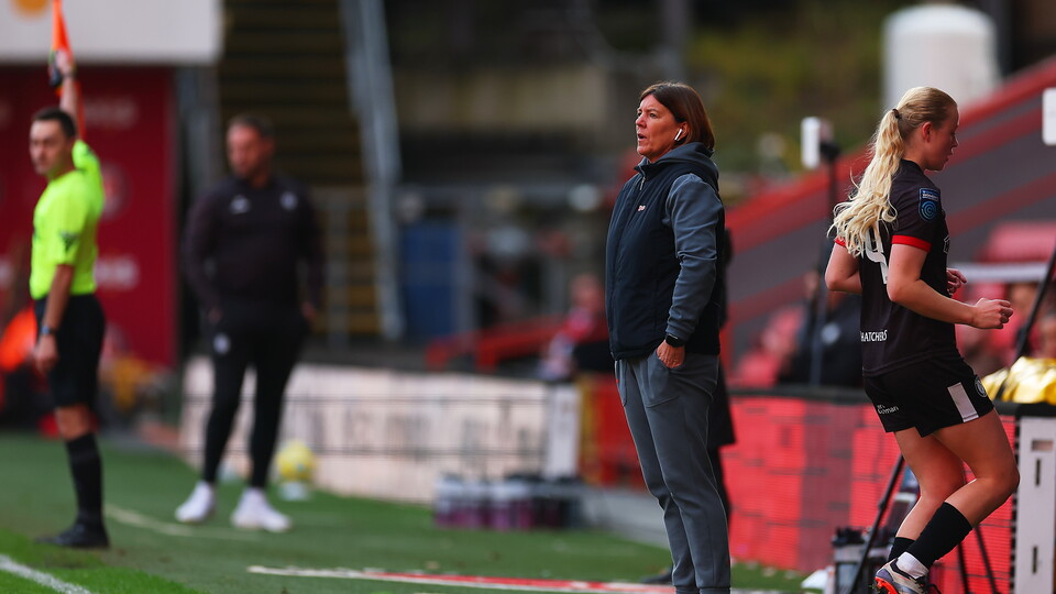 Karen Hills on sideline