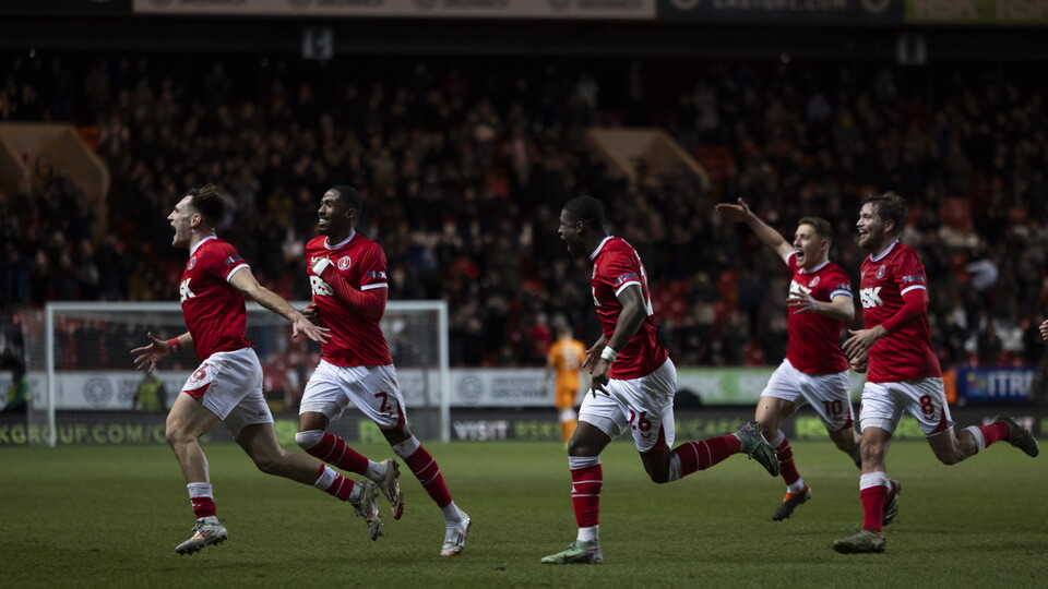 Josh Edwards celebrating