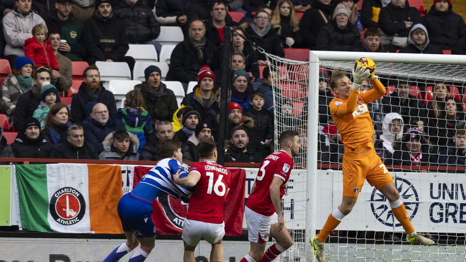 Ashley Maynard-Brewer collects a cross