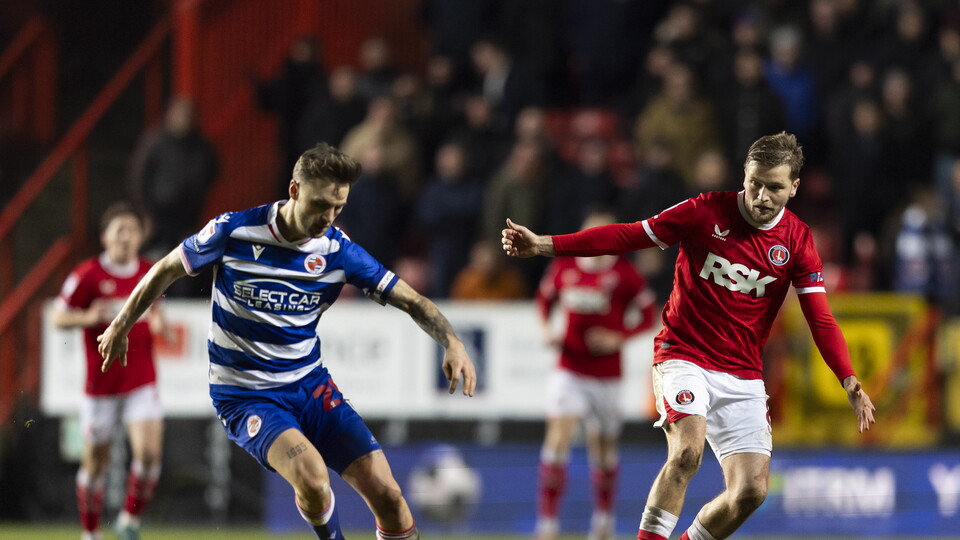 Luke Berry battles for the ball