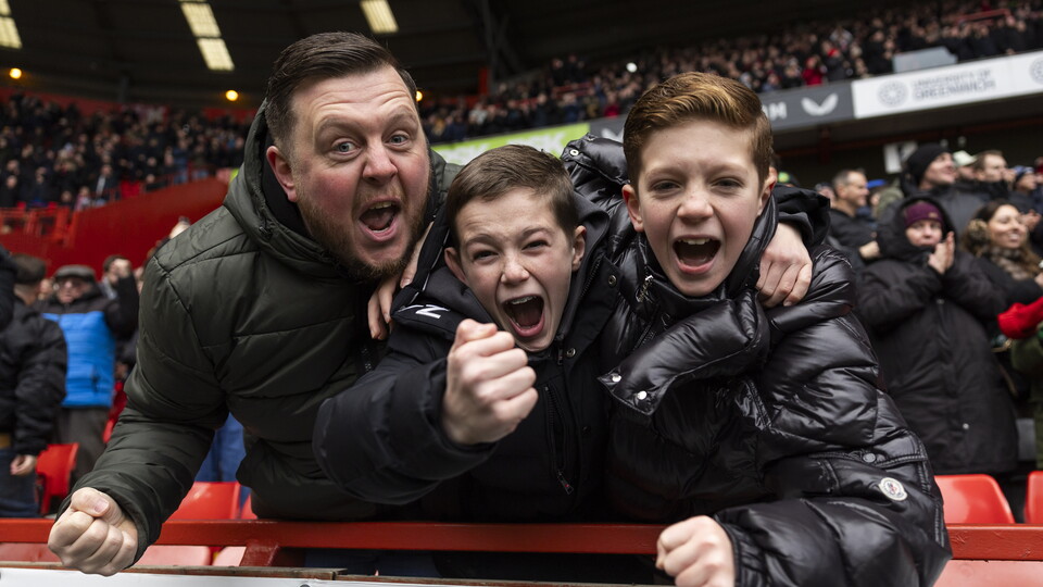 Charlton fans celebrate