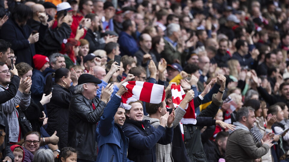 Charlton fans celebrate