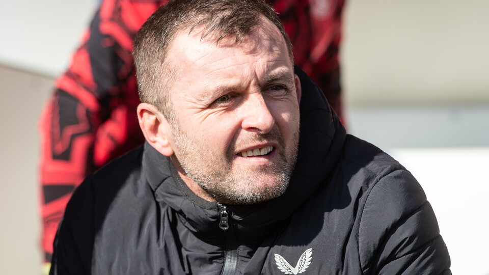 Nathan Jones watches on