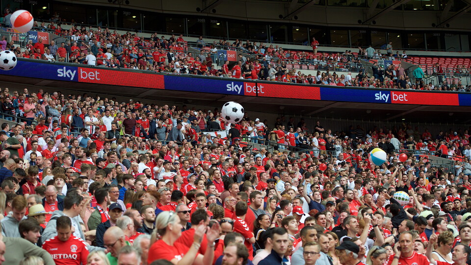Charlton fans at Wembley