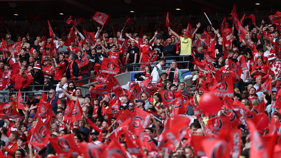 Charlton fans celebrate
