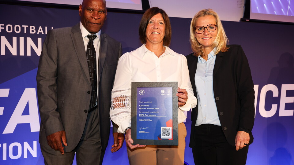 Karen Hills receiving Pro License