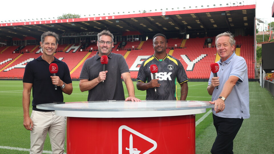 CharltonTV panel stand pitchside