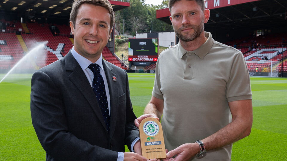 Charlton's Ed Warrick and CACT's David James receive award