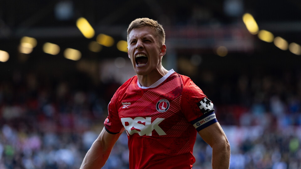 Greg Docherty celebrating