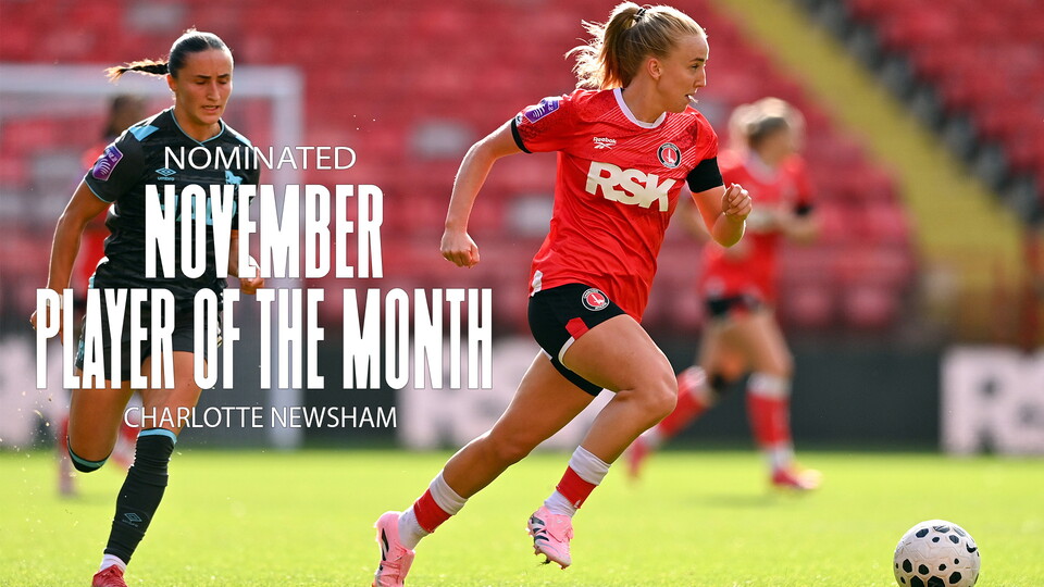 Charlotte Newsham Player of the Month Charlton Athletic