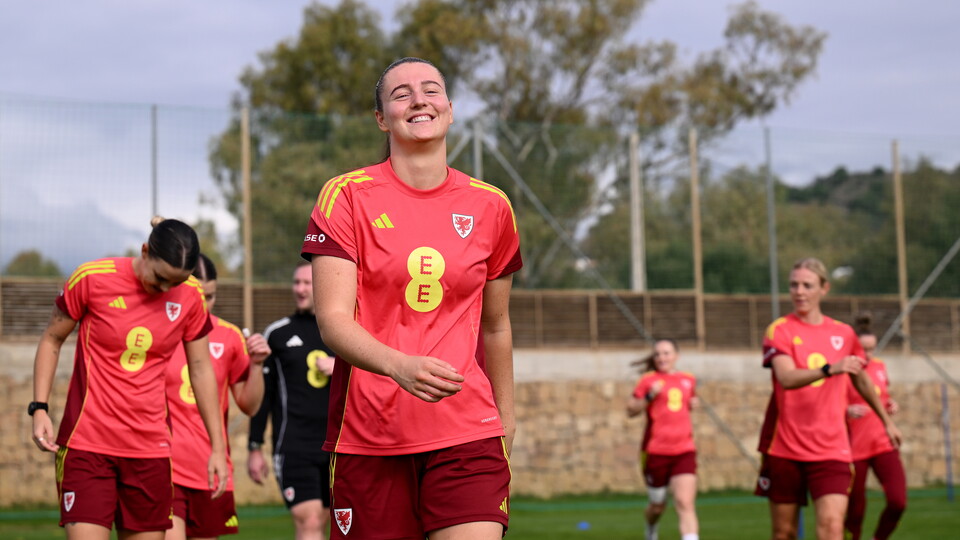 Mia Ross in Wales training