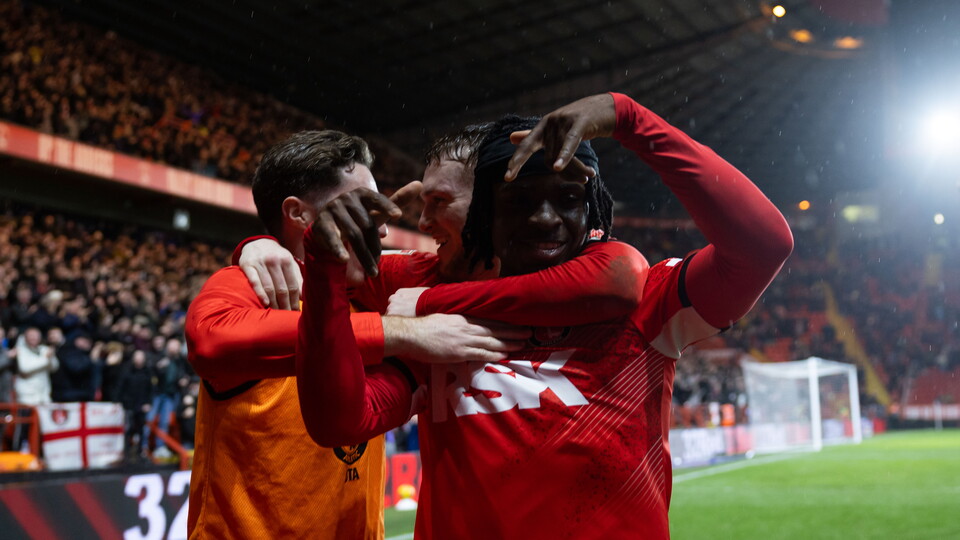 Tyreece Campbell celebrates