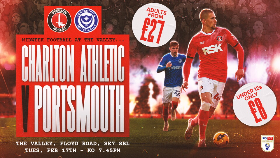 Charlton v Portsmouth graphic