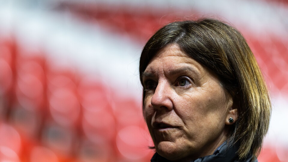 Karen Hills at the Portsmouth game