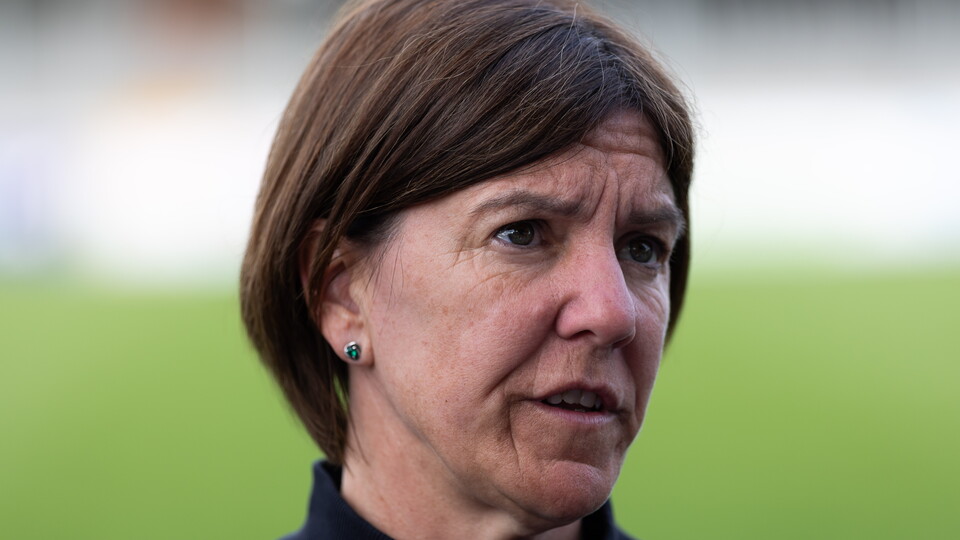 Karen Hills postmatch at Southampton