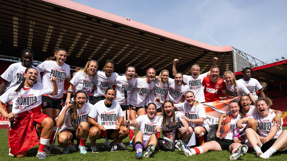 Charlton Women celebrate promotion