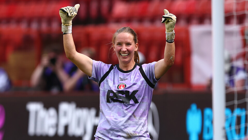 Sophie Whitehouse celebrating