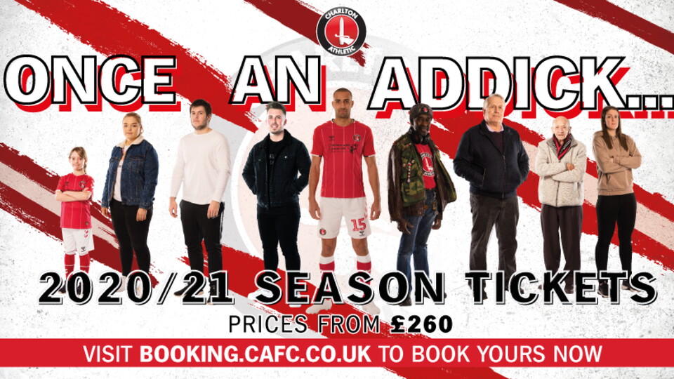 Once an Addick - Season tickets 2020/21