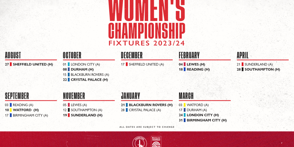 Revealed: London City Lionesses' 2023-24 Barclays Women's Championship  fixtures